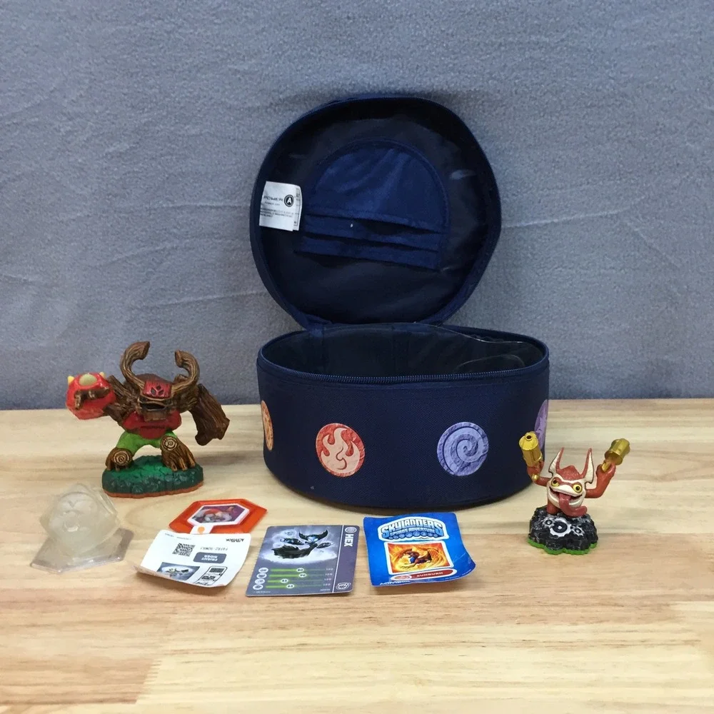 Skylanders Spyros Adventure Case Tree Rex Trigger Happy Figures Cards‎ Lot